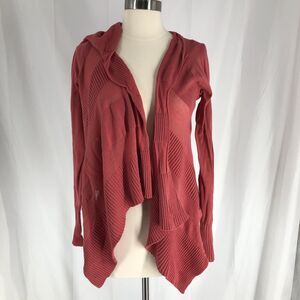 BCBG MAX AZRIA Open Front Cardigan Womens Medium Red